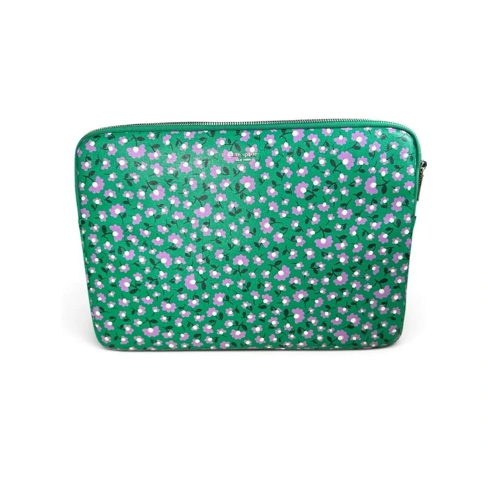 Kate Spade Sylvia Party Floral‎ Laptop Sleeve in Green